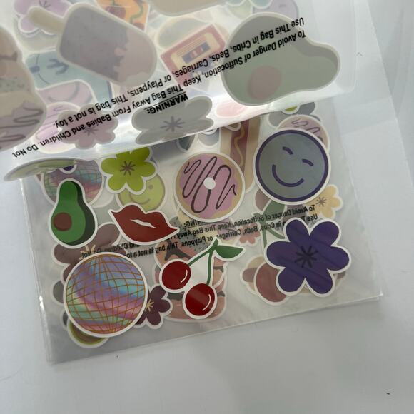 Room Essentials Dishwasher-Safe Stickers 4 Pack Food Flower Vinyl Decals Target - Picture 7 of 7